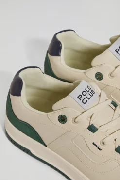 Polo Club Chaussures*Basket casual Cornell en cuir synthétique pour homme avec détails ton sur ton Vert