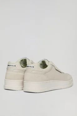 Polo Club Chaussures*Basket casual Milton en cuir synthétique pour homme avec détails ton sur ton Beige