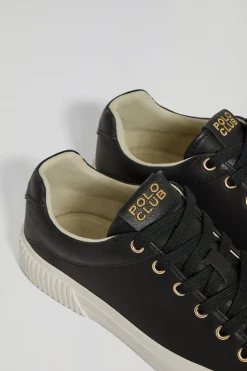 Polo Club Chaussures*Baskets en cuir synthétique Habana es pour femme avec détails Noir