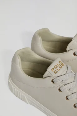 Polo Club Chaussures*Baskets en cuir synthétique Habana couleur pour femme avec détails Beige