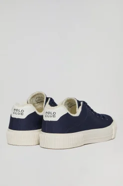 Polo Club Chaussures*Baskets en toile Habana pour femme avec détails Bleu Marine