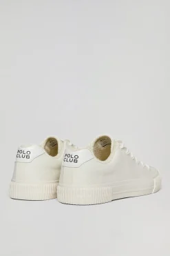 Polo Club Chaussures*Baskets en toile Habana hes pour homme avec détails Blanc
