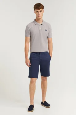 Polo Club Pantalons*Bermuda bleu e Relaxed fit à logo brodé Marin