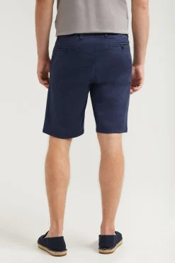 Polo Club Pantalons*Bermuda bleu e Relaxed fit à logo brodé Marin