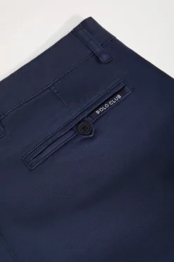 Polo Club Pantalons*Bermuda bleu e Relaxed fit à logo brodé Marin