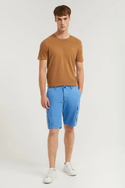 Polo Club Pantalons*Bermuda cargo avec logo brodé Bleu