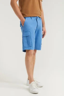 Polo Club Pantalons*Bermuda cargo avec logo brodé Bleu