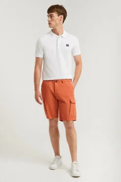 Polo Club Pantalons*Bermuda cargo couleur terre avec logo brodé Terre cuite
