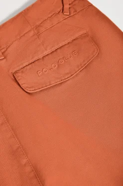 Polo Club Pantalons*Bermuda cargo couleur terre avec logo brodé Terre cuite