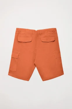 Polo Club Pantalons*Bermuda cargo couleur terre avec logo brodé Terre cuite