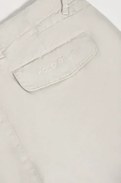 Polo Club Pantalons*Bermuda cargo avec logo brodé Gris clair