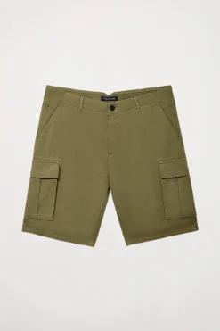 Polo Club Pantalons*Bermuda cargo avec logo brodé Kaki