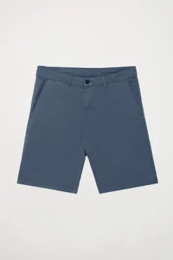 Polo Club Pantalons*Bermuda décontracté bleu avec logo brodé Denim