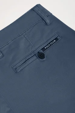 Polo Club Pantalons*Bermuda décontracté bleu avec logo brodé Denim