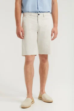 Polo Club Pantalons*Bermuda décontracté avec logo brodé Gris clair