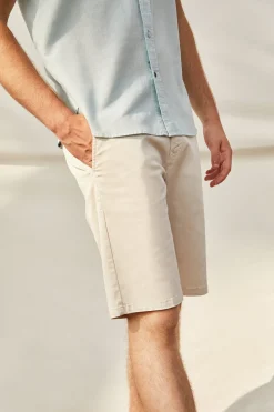 Polo Club Pantalons*Bermuda décontracté avec logo brodé Gris clair
