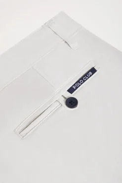 Polo Club Pantalons*Bermuda décontracté avec logo brodé Gris clair