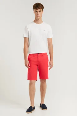 Polo Club Pantalons*Bermuda décontracté avec logo brodé Rouge