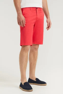 Polo Club Pantalons*Bermuda décontracté avec logo brodé Rouge