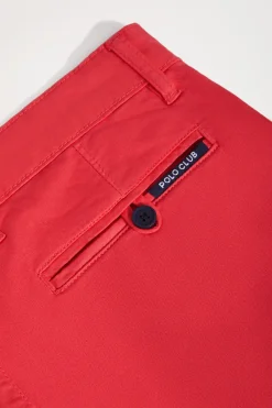 Polo Club Pantalons*Bermuda décontracté avec logo brodé Rouge