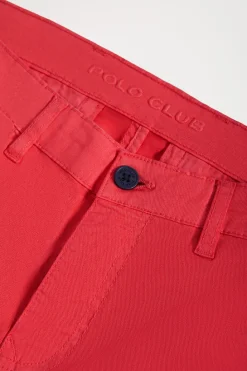 Polo Club Pantalons*Bermuda décontracté avec logo brodé Rouge