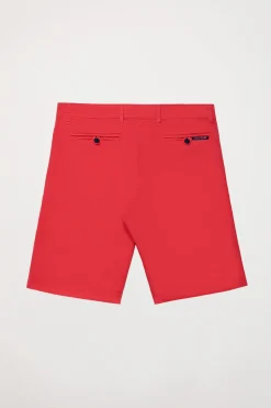Polo Club Pantalons*Bermuda décontracté avec logo brodé Rouge