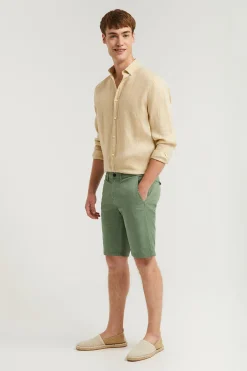 Polo Club Pantalons*Bermuda décontracté vert clair avec logo brodé Vert chaud