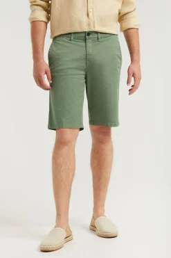 Polo Club Pantalons*Bermuda décontracté vert clair avec logo brodé Vert chaud