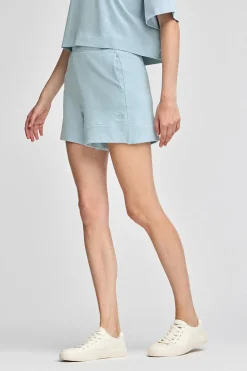 Polo Club Pantalons*Bermuda en coton bleu clair à logo brodé Bleu ciel