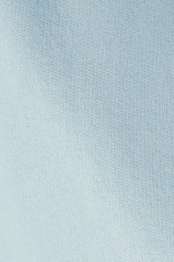 Polo Club Pantalons*Bermuda en coton bleu clair à logo brodé Bleu ciel