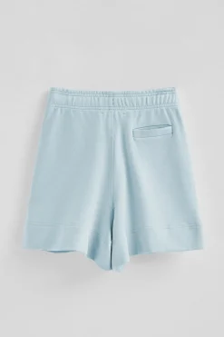 Polo Club Pantalons*Bermuda en coton bleu clair à logo brodé Bleu ciel