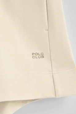 Polo Club Pantalons*Bermuda en coton écru à logo brodé Beige