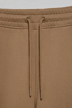Polo Club Pantalons*Bermuda Jonas couleur moka en coton et coupe relaxed fit avec écusson en sergé caoutchouté Mocca