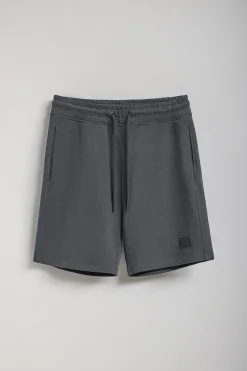 Polo Club Pantalons*Bermuda Jonas gris en coton et coupe relaxed fit avec écusson en sergé caoutchouté Asphalte