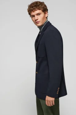 Polo Club Vestes*Blazer boutonné avec détails Bleu Marine