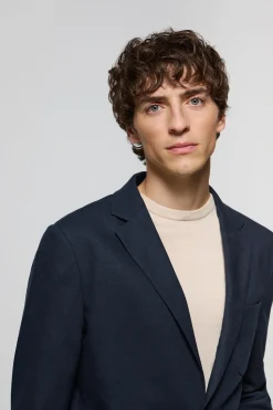 Polo Club Vestes*Blazer en lin boutonné avec détails Bleu Marine