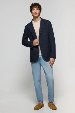 Polo Club Vestes*Blazer en lin boutonné avec détails Bleu Marine