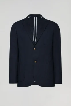 Polo Club Vestes*Blazer en lin boutonné avec détails Bleu Marine