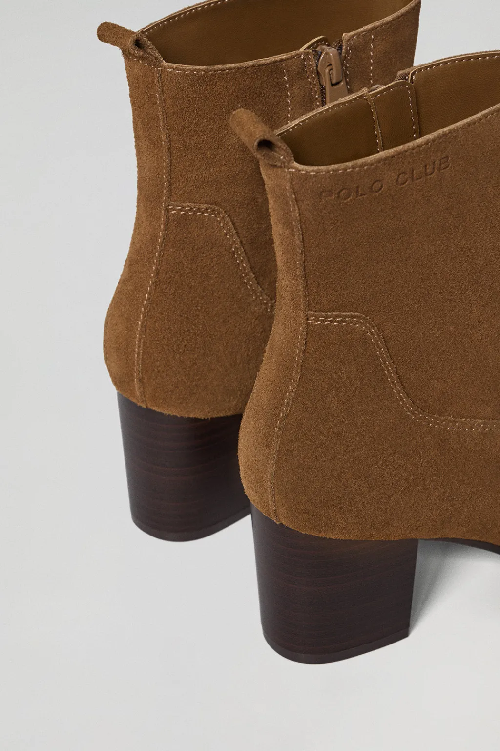 Polo Club Chaussures*Bottines Ryta en croûte de cuir marron avec logo Brun