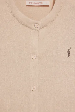 Polo Club Pulls*Cardigan à manches courtes, boutonné, avec logo Rigby Go Beige