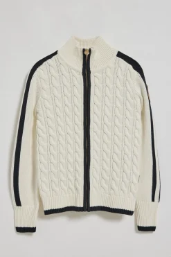 Polo Club Pulls*Cardigan avec fermeture éclair et écusson Beige