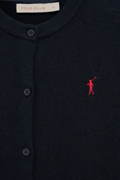 Polo Club Pulls*Cardigan à manches courtes, boutonné, avec logo Rigby Go Bleu Marine