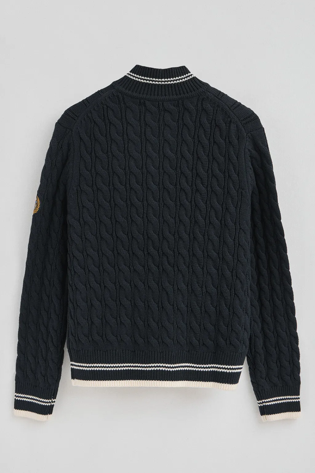 Polo Club Pulls*Cardigan avec fermeture éclair complète et écusson nautique Bleu Marine