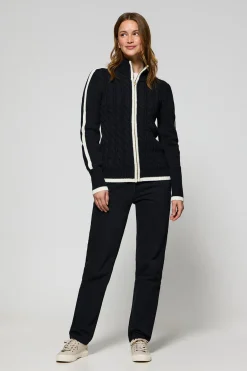Polo Club Pulls*Cardigan avec fermeture éclair et écusson Bleu Marine