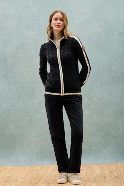 Polo Club Pulls*Cardigan avec fermeture éclair et écusson Bleu Marine
