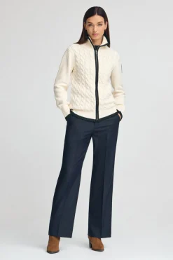 Polo Club Pulls*Cardigan écru à écusson nautique Beige