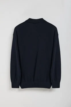 Polo Club Pulls*Cardigan en maille avec logo Bleu Marine