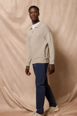Polo Club Pulls*Cardigan en maille gris avec logo Pierre