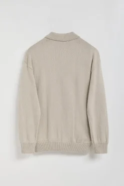 Polo Club Pulls*Cardigan en maille gris avec logo Pierre