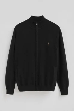 Polo Club Pulls*Cardigan en laine mélangée avec broderie Rigby Go Noir